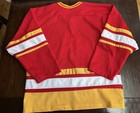 Atlanta Flames Replica Hockey Jersey Red Yellow White Adult Xl
