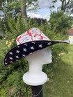 Budweiser Cowboy Cowgirl Cardboard Beer Box Hat Patriotic Novelty Usa Stars New 