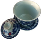 Gaiwan 5 5oz Chinese Teacup Qinghua Porcelain Cup Dragon Phoenix Gongfu Tea Set