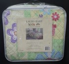 New 2 Piece Twin Comforter Set My World Sweet Helena Reversible Green Purple