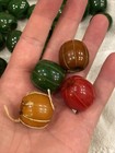 Lot Bakelite Catalin Vintage Large Macrame Beads Rosary Craft Chunky Jewelry