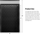 1000  000 4x8 Black Poly Bubble Padded Envelopes Self-sealing Mailers