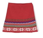 Ralph Lauren Polo Girls Skirt Fair-isle Knitted Mini Skirt  Size L lx Red