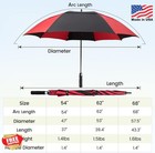 Ninemax Golf Umbrella 51 54 62 68 Inch Automatic Open Double Canopy Windproof