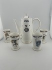Royal Tara Book Of Kells Coffee Set Pot 4 Footed Mugs Ireland Bone China