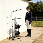 4 Tier Saddle Rack Stand With Wheels  Heavy Duty Saddle Holder  Saddle Rack
