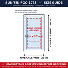 Sun-tek Fgc-1733 14x30 Skylight 14-1 2 X 30-1 2 Fixed Self-flashing Tempered