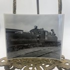 Vintage Comox Logging   Railway Steam Locomotive Photo 4x5 B w Gelatin Original