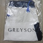 Greyson Mens L Large Fulton Shorts Arctic White Blue Lined 9  Nylon Golf Workout