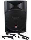 Pair Rockville Power Gig Rpg15 15  Powered Active 2000 Watt 2-way Dj Pa Speakers