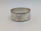 Antique International Watrous Sterling Silver Napkin Ring  ruby  Engraving  10g