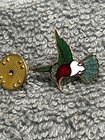 Vintage Hummingbird Enamel Bird Lapel Hat Jacket Pin Nature Wildlife Birds