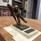 1970 Bronze Astronaut Award Sculpture     Double Charger     Signed F  Rebecchini
