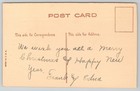 C 1910 Merry Christmas Heart Full Of Content Hand Painted Print Postcard 