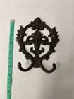 Vintage Cast Iron Antique Style Wall Mounted Hooks Heavy Solid  6 5x5  Black