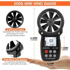 Handheld Anemometer Digital Wind Speed Meter Cfm 30m s Wind Temp Test Us