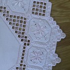 Beautiful Norwegian Hardanger Pink On Pink Table Doily