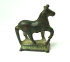 Ancient 300bc Greek Roman Horse Statue Bronze Figure W  Green Patina 32 2 Grams
