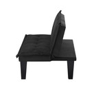 Black Futon Sofa Bed modern Faux Suede Convertible Sofa Bed With 3 Adjustable Ba