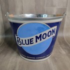 Blue Moon Metal Beer Bucket   4  1 Pint  Cups Classic Label Mancave Ice Cooler
