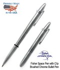 Fisher Space Pen  400brcl   Classic Brushed Chrome Bullet Pen With Pocket Clip
