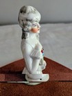 Antique Porcelain German Half Doll Pin Cushion Figurine