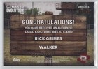 2017 Topps The Walking Dead Evolution Dual Relics 6 50 Rick Grimes Walker 13iq