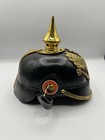 Wwi German Pickelhaube Prussian Leather Helmet Spiked Officer Handmade Gift Item