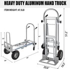 Convertibe Aluminum Hand Truck 4 In 1 Folding Dolly Cart 1000lbs Multifunctional