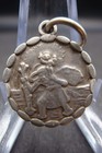 Rare Vintage Silver St  Christopher Medal  Patron Saint Of Travel Land Sea Air