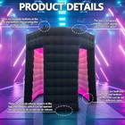Octagon Inflatable Photo Booth Backdrop  two Doors  8 2ft   Led For Event Party