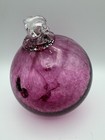 Vintage Art Glass Cranberry Witch Ball Darker Pink