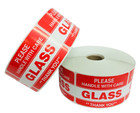 Please Glass Stickers   Fragile Thank You   Peel   Stick   2 x3    500 Labels