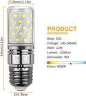 E26 Led Corn Bulbs 12w 6000k Daylight White 1200lm 100w White 