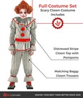 Boys Creepy Clown Costume Kids Scary Monster Movie Clown Halloween 4 - 14 Yrs