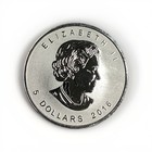 2016 Canadian Silver Maple Rev Proof 1oz  9999 Bigfoot Privy