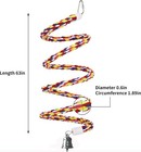 63in Bird Rope Perch Swing Toy Cotton Bungee Climbing With Bell For Parrots