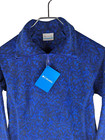 Women s Columbia Arctic Air Fleece Half Zip Pullover Blue black Pattern Size Xs
