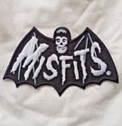 The Misfits  Embroidered Sew On Patch Fiend Bat Crimson Ghost New 4  X 2 1 2 