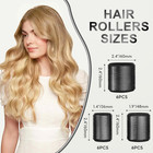 18 Pcs Thermal Hair Rollers self Grip Jumbo Thermal Curlers Set large Rollers Fo