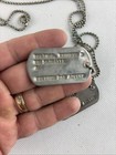 Vtg Military Notched Dog Tags Army Iblings Pair Of 2