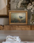 Sqggzh Vintage Gold Framed Wall Art  Retro Neutral Spring Bird Print  Earthy    