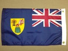 Turks   Caicos Indoor Outdoor Dyed Nylon Boat Flag Grommets 12  X 18 