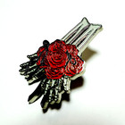 Grateful Dead Pin Spring 1990 Too Skeleton Roses Hands Pinback Lapel Other One