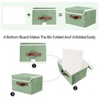 6x Collapsible Foldable Cloth Fabric Cubby Cube Storage Bins Baskets For Shelves