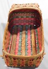 Native American Basket Cradle Penobscot Wabanaki Ash Splint Decorated Hooded