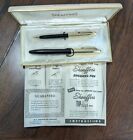 Sheaffer Crest Snorkel 14k Gold Nib Fountain Pen And Pencil  Set 1950s 