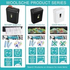  sd108  Woolsche 10-sheet Strip-cut Paper Shredder  3 17-gal Bin  Etl Certified
