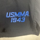 Under Armour Usmma 1943 Blue Logo Shorts Loose Heat Gear Mens L Black 