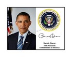 Barack Obama Signed 8x10 Photo Print Presidential Seal Autographed Us President